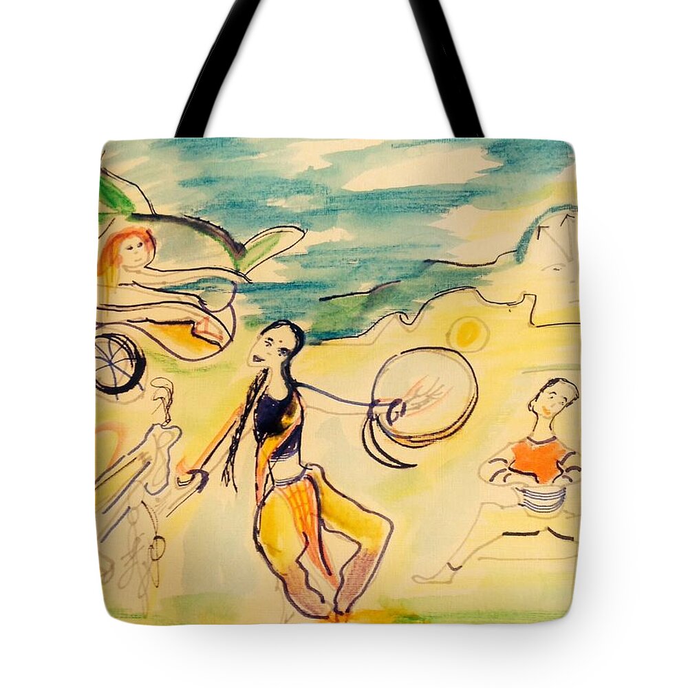 Lonely Tote Bag featuring the painting Lonely Rose in a small world by Judith Desrosiers