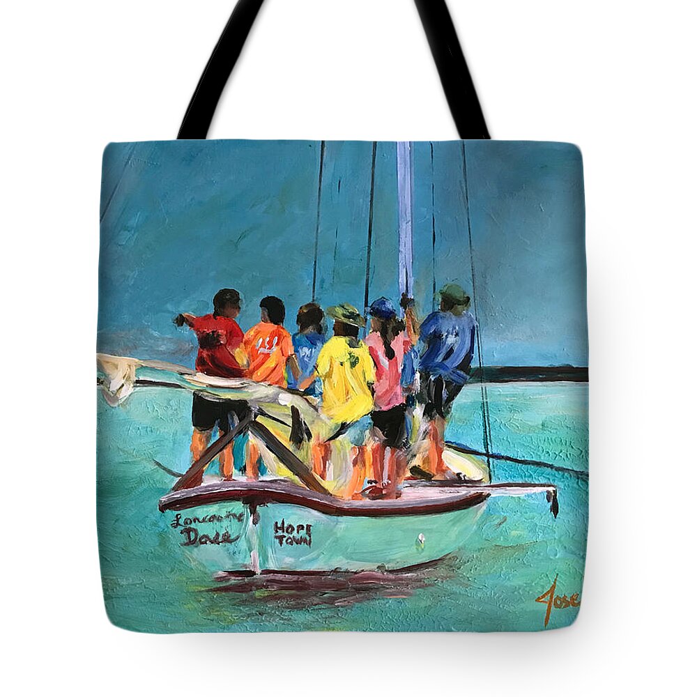 Hope Town Tote Bag featuring the painting Lonesome Dove III by Josef Kelly