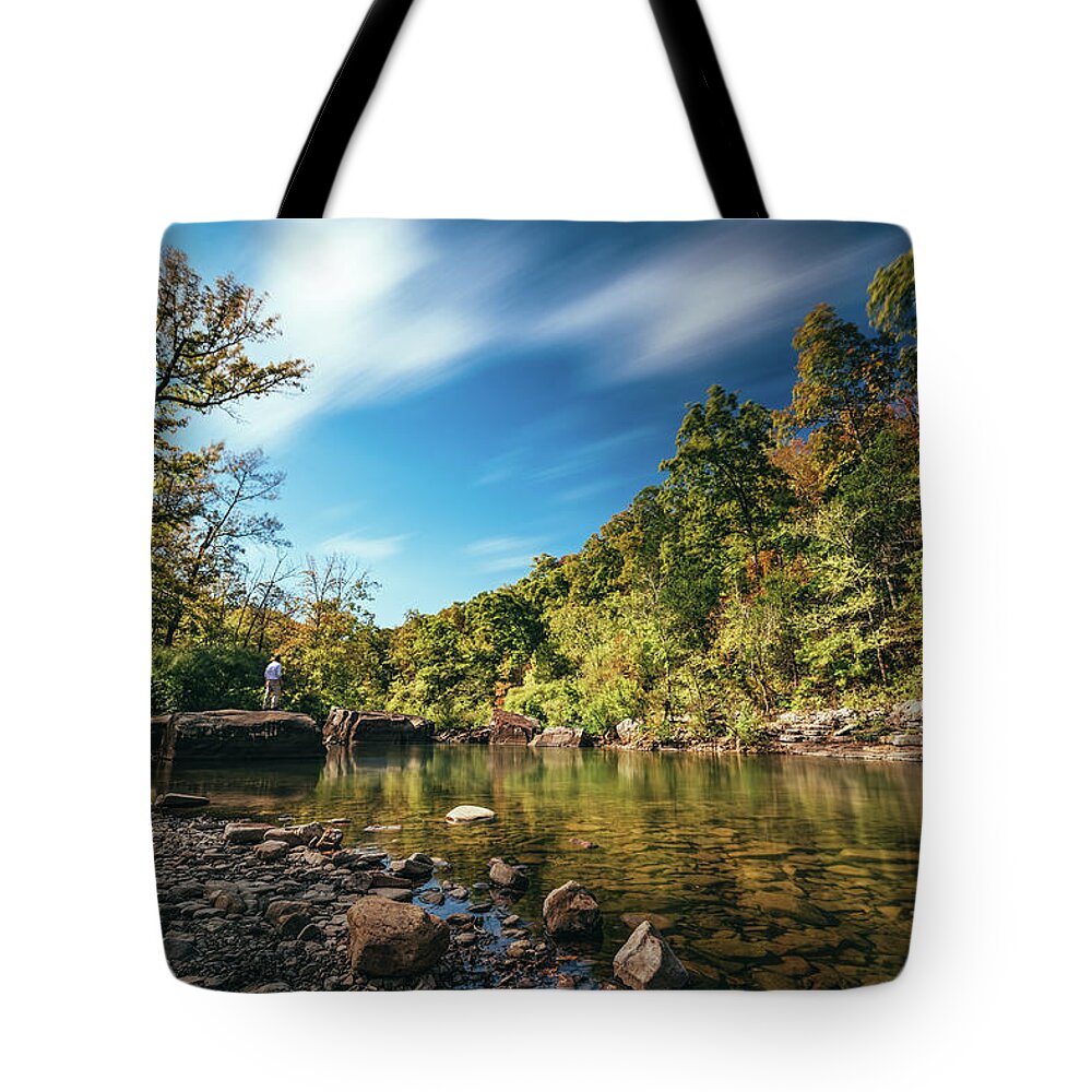 Arkansas Tote Bag featuring the photograph Long exposure richland creek by Mati Krimerman