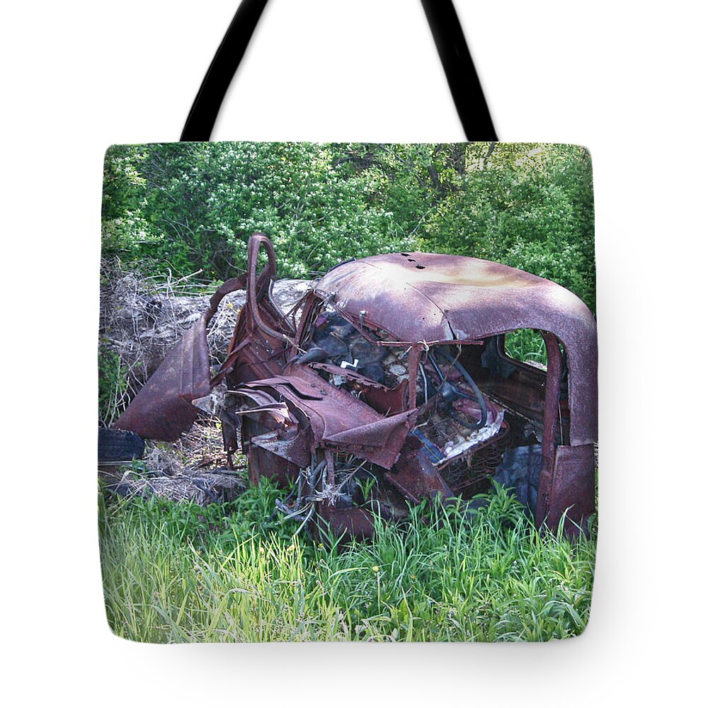 Automobile Tote Bag featuring the photograph Long Forgotten 2808 by Guy Whiteley