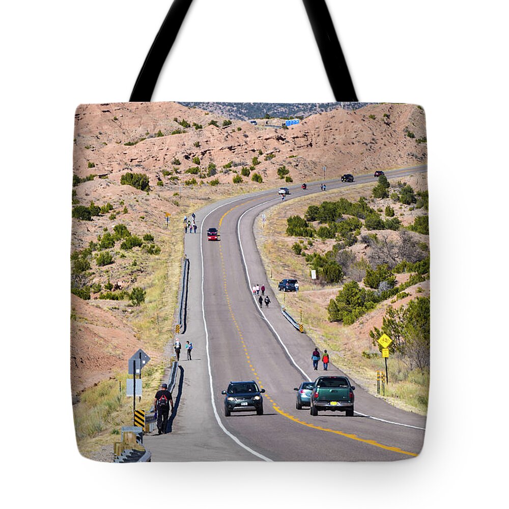 Long Hike Tote Bag featuring the photograph Long Hike by Tom Cochran