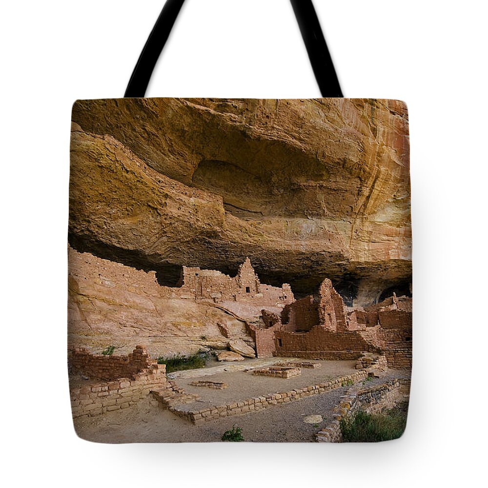 Mesa Verde National Park Tote Bag featuring the photograph Long House Cliff Dwelling by Bon and Jim Fillpot