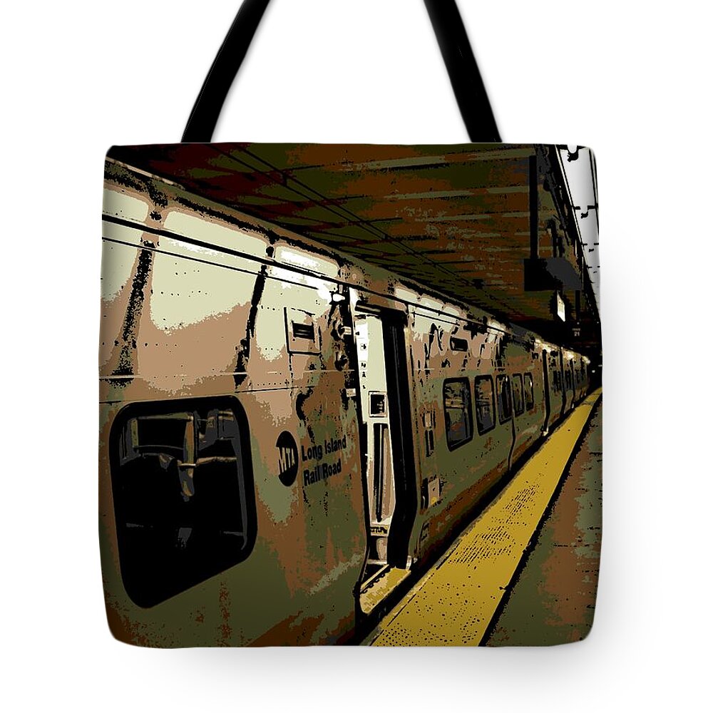 Train Tote Bag featuring the photograph Long Island Railroad by George Pedro