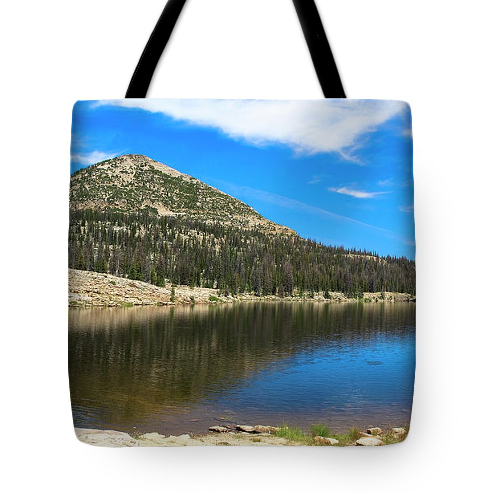 Utah Tote Bag featuring the photograph Long Lake by K Bradley Washburn