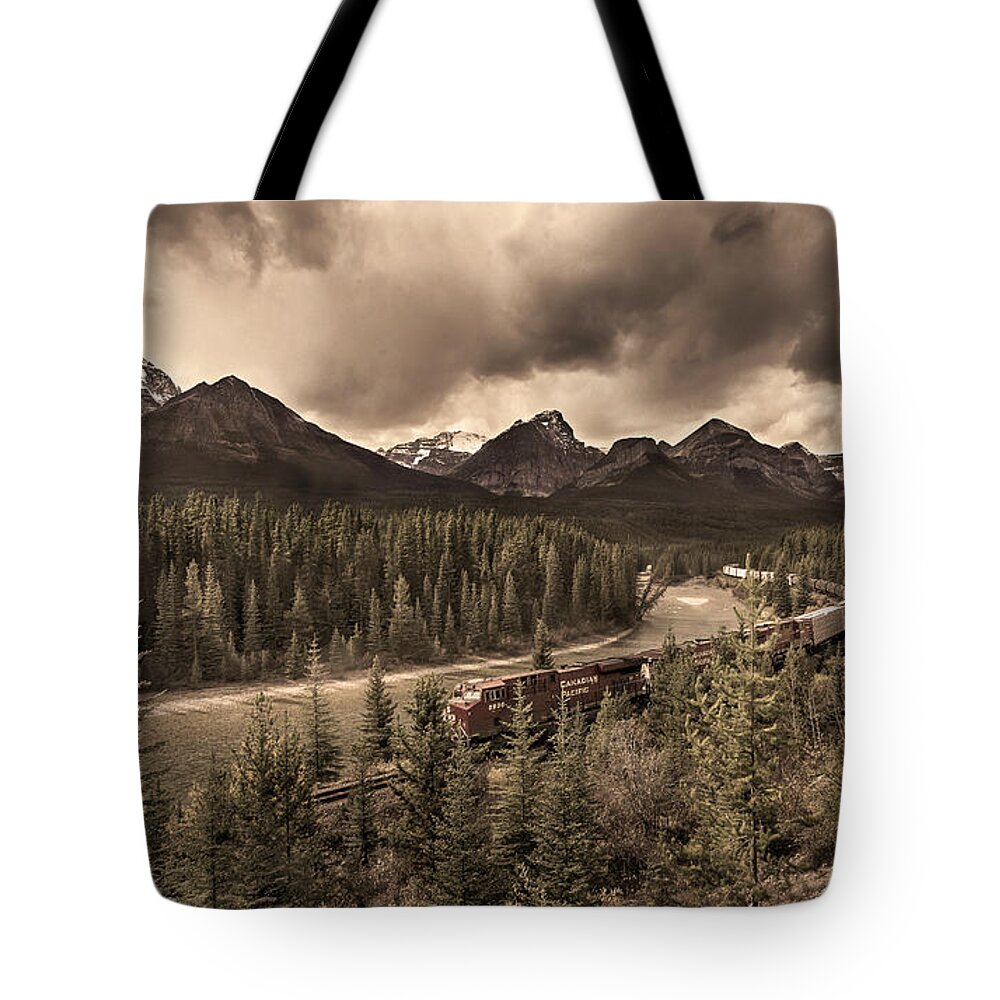 Morant's Curve Tote Bag featuring the photograph Long Train Running by John Poon