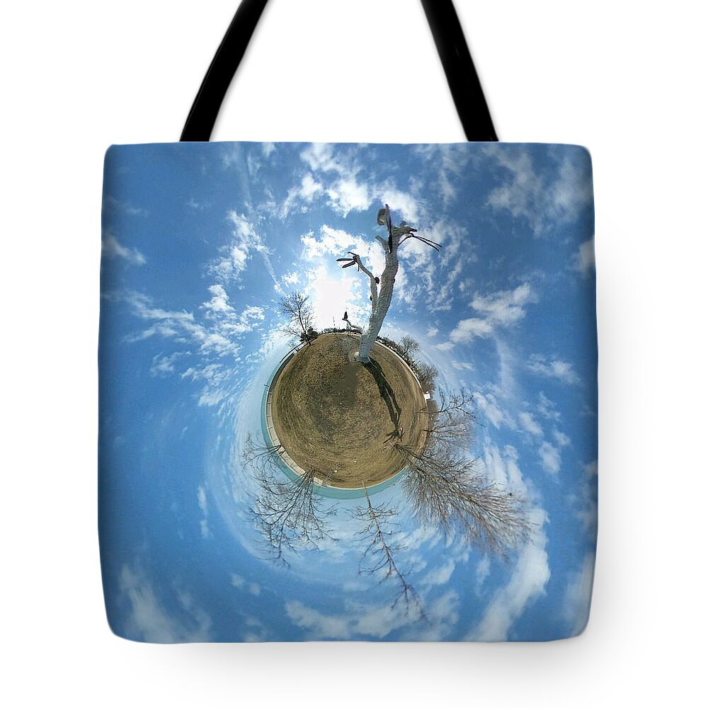 Sky Tote Bag featuring the photograph Looking Down by Britten Adams