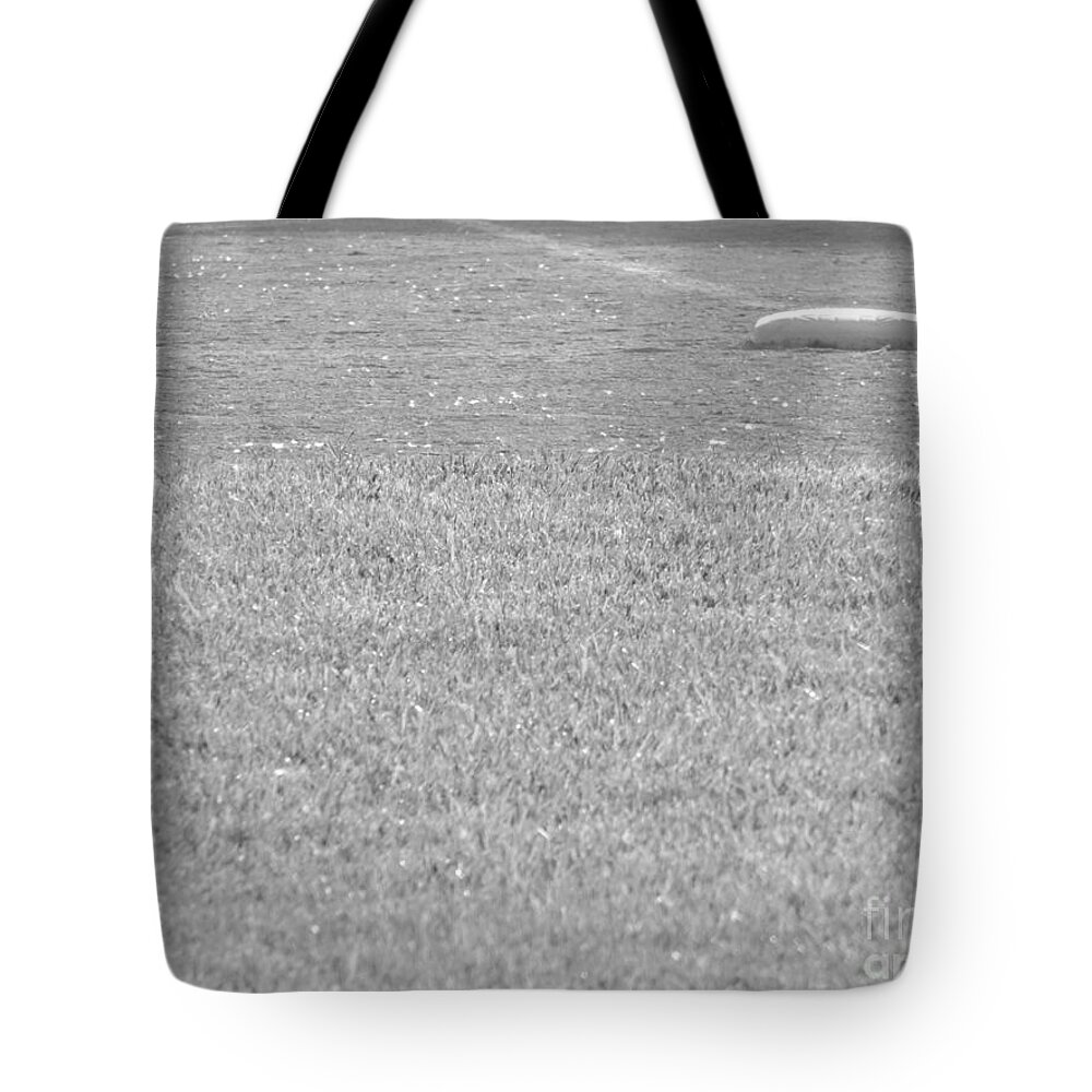 Baseball Tote Bag featuring the photograph Looking in to Third Base by Erick Schmidt