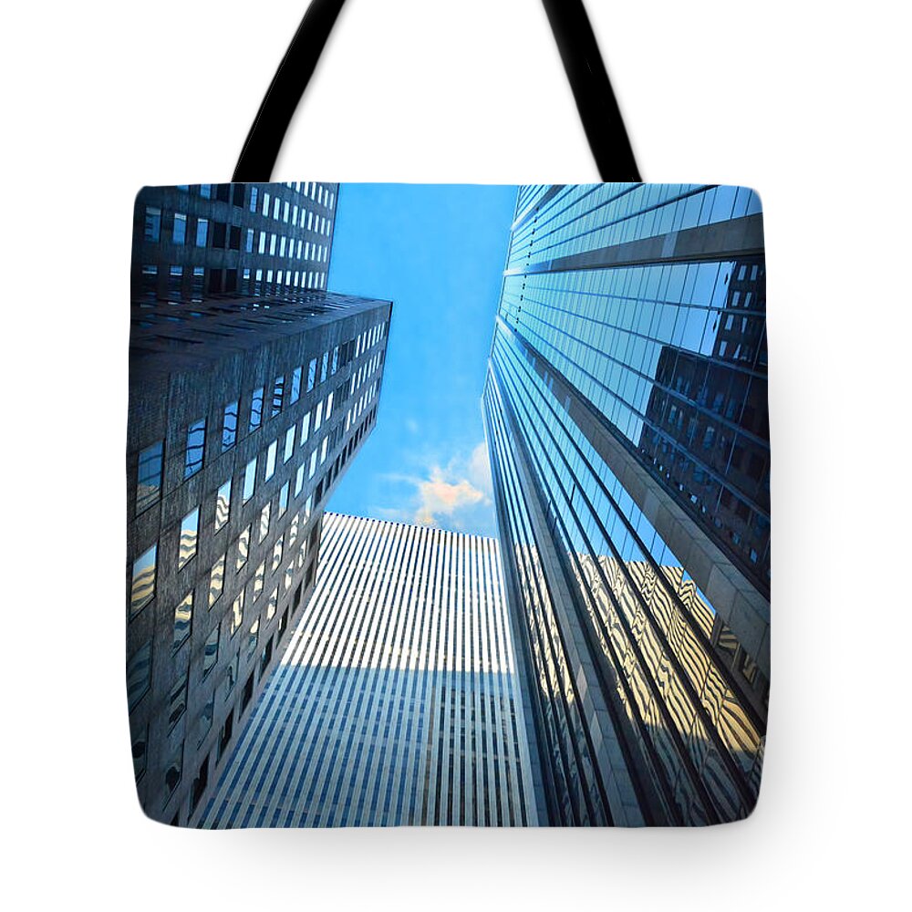Skyscrapers Tote Bag featuring the photograph Looking Up At Eleven Eighty-Five by Maggie Magee Molino