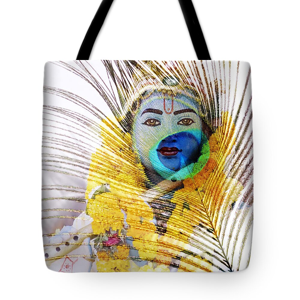 Lord Tote Bag featuring the photograph Lord Krishna by Tim Gainey