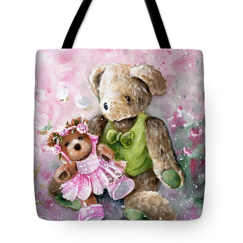Truffle Mcfurry Tote Bag featuring the painting Lord Winston and Duchess Laila by Miki De Goodaboom