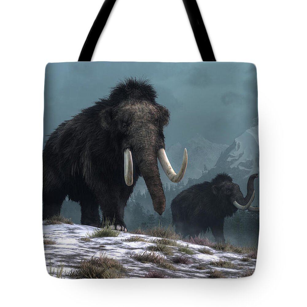 Lords Of The Ice Age Tote Bag featuring the digital art Lords of the Ice Age by Daniel Eskridge