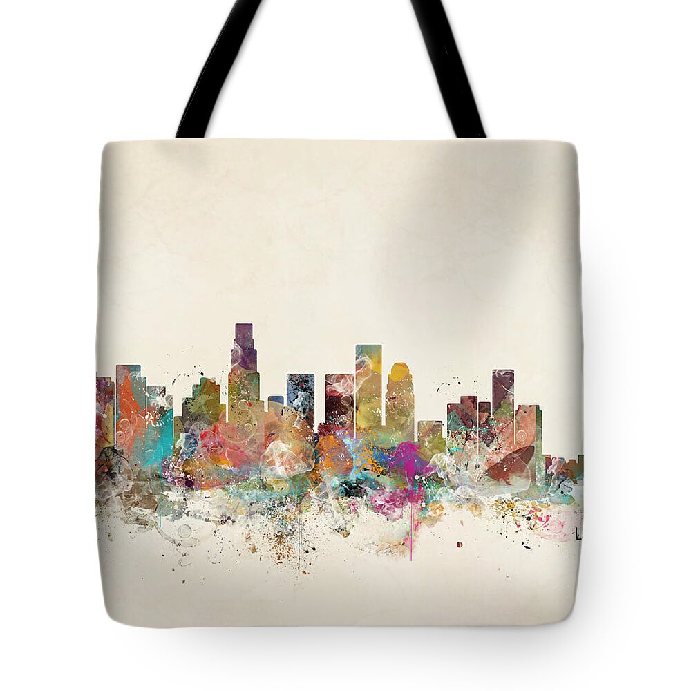 Los Angeles California Tote Bag featuring the painting Los Angeles California by Bri Buckley