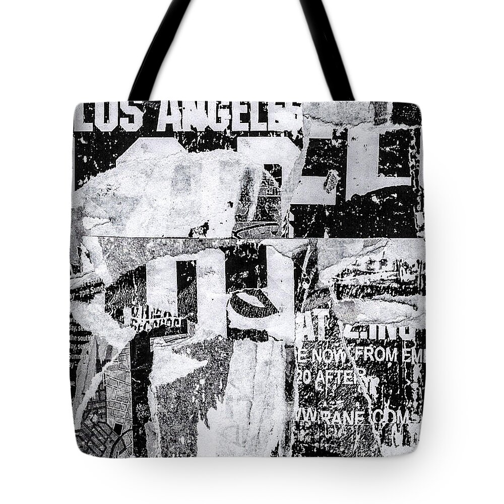 Collage Tote Bag featuring the mixed media Los Angeles by Roseanne Jones