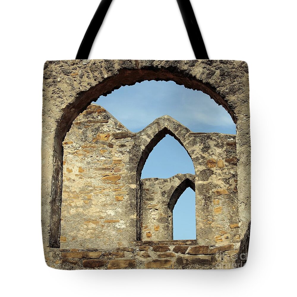 San Antonio Tote Bag featuring the photograph Los Arcos De La Mision San Jose by Joe Pratt