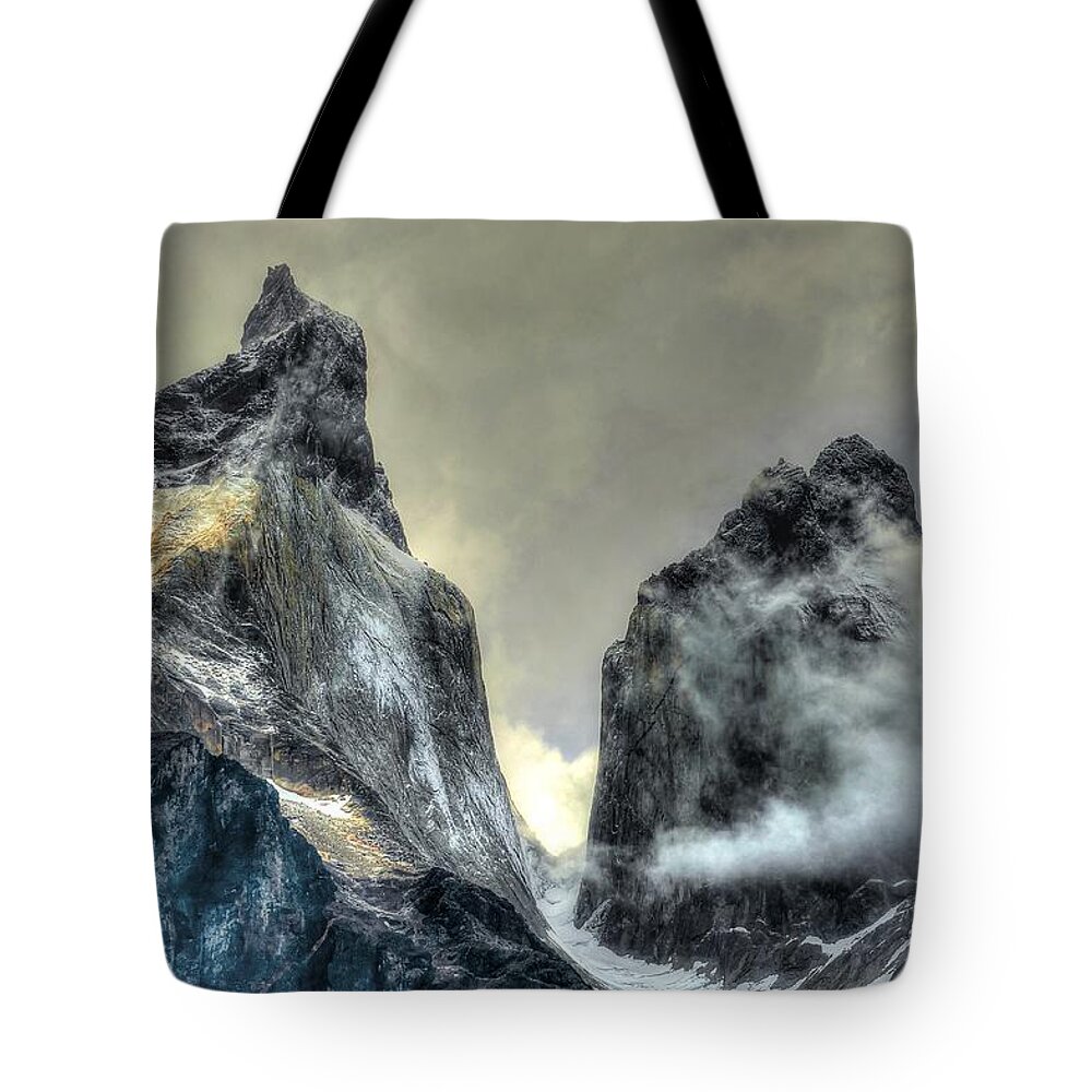 Home Tote Bag featuring the photograph Los Cuernos-The Horns by Richard Gehlbach