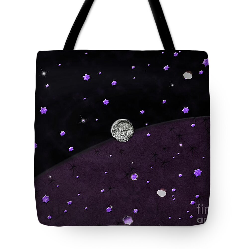 Lost In Midnight Tote Bag featuring the photograph Lost in Midnight Charcoal Stars by Rockin Docks Deluxephotos
