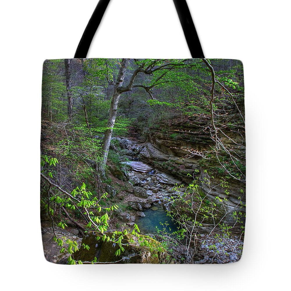 Lost Valley Canyon Tote Bag featuring the photograph Lost Valley Canyon Buffalo National River by Michael Dougherty