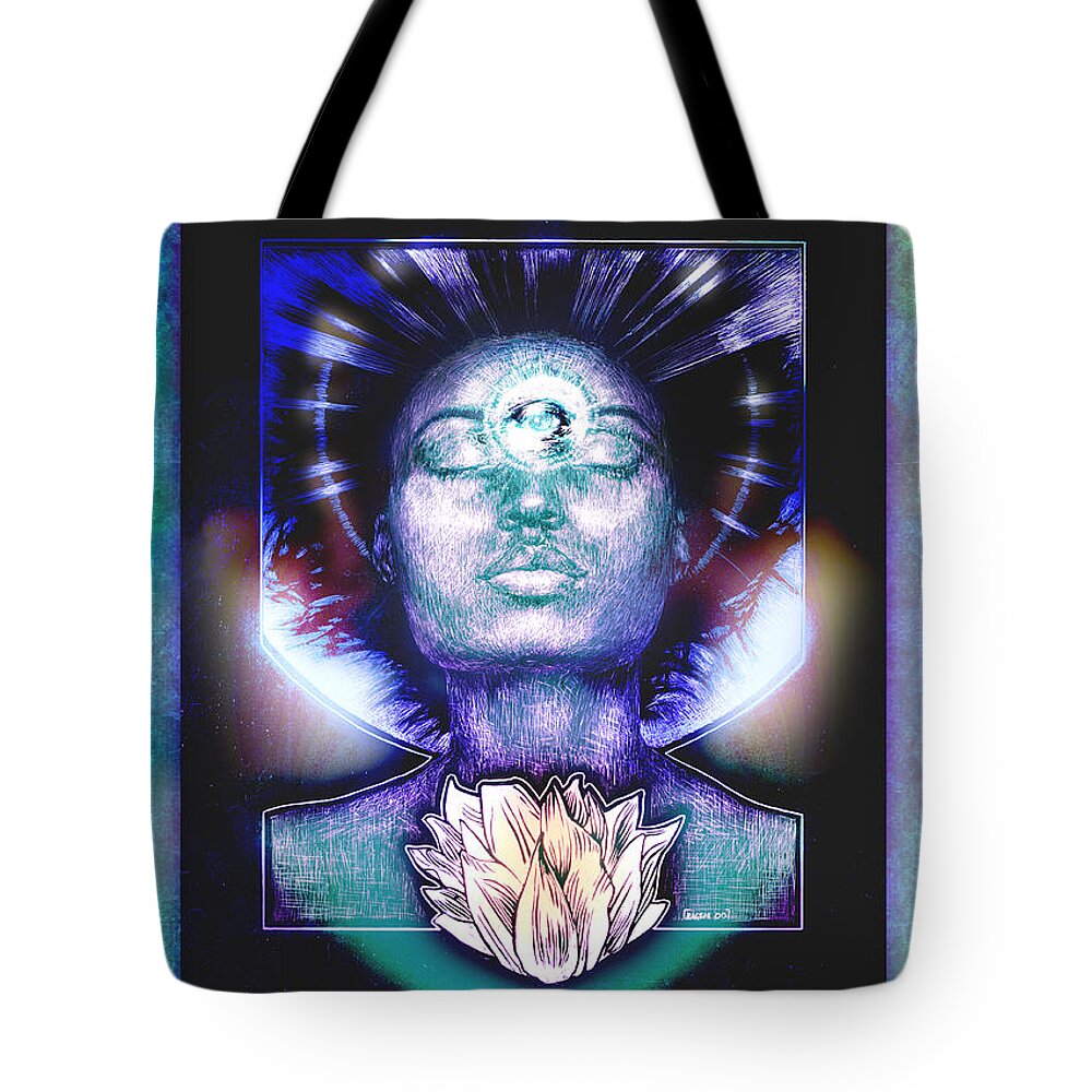 Lotus Tote Bag featuring the painting Lotus Bloom by Ragen Mendenhall