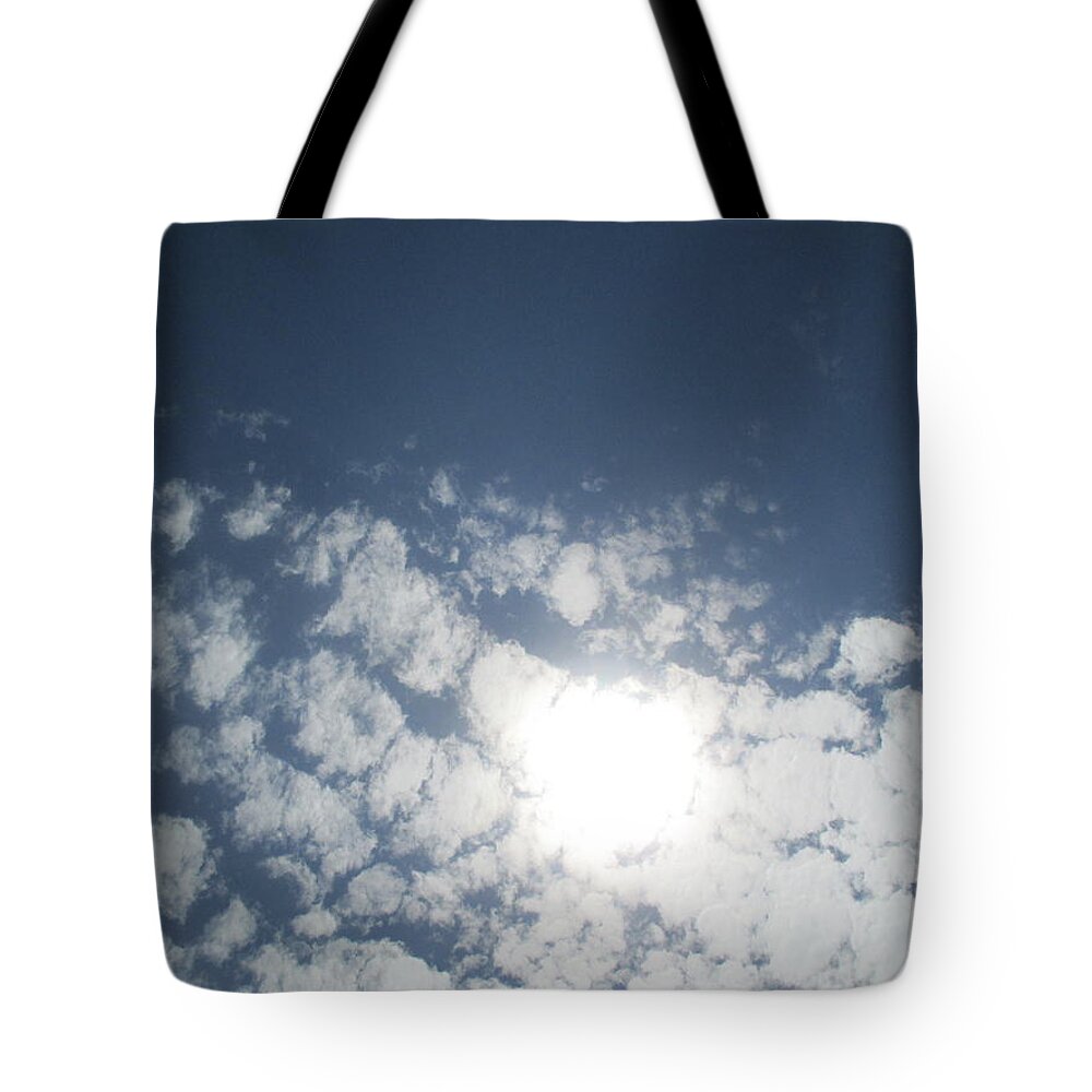 Clouds Tote Bag featuring the photograph loudy sky over Cascais by Anamarija Marinovic