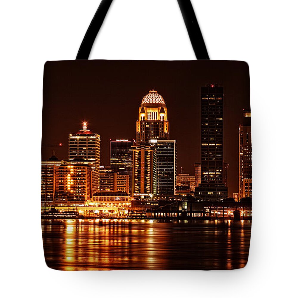 Louisville Tote Bag featuring the photograph Louisville Skyline by Diana Powell
