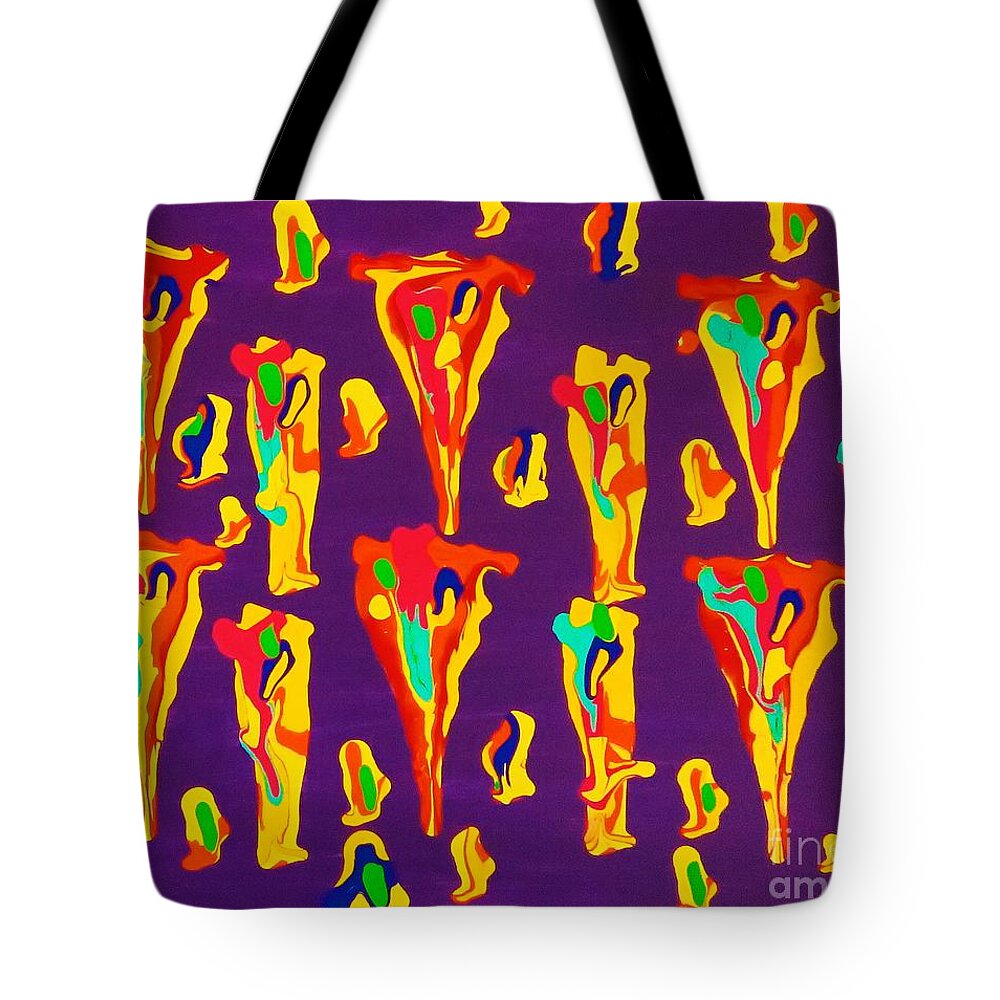 Love Tote Bag featuring the painting Love and colors by Gina Nicolae Johnson