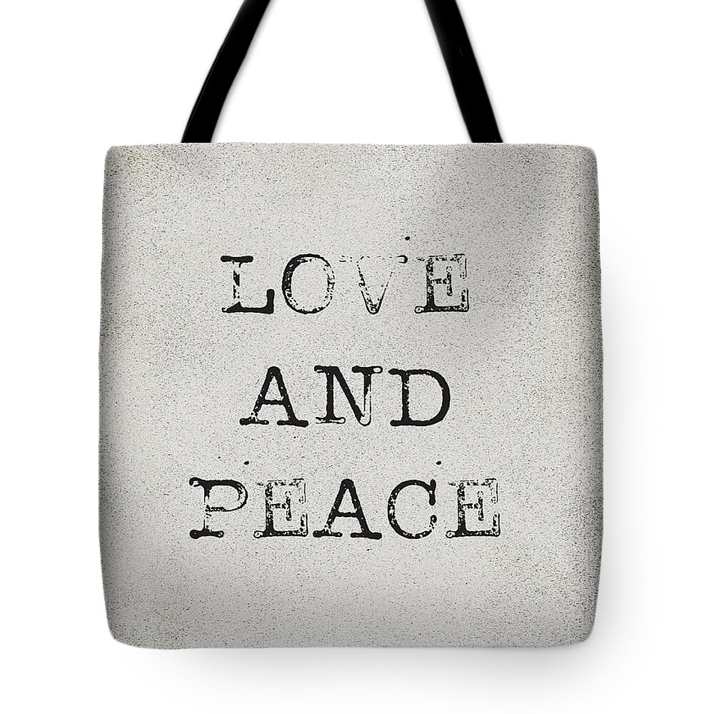 Love Tote Bag featuring the digital art Love and Peace by Kathleen Wong
