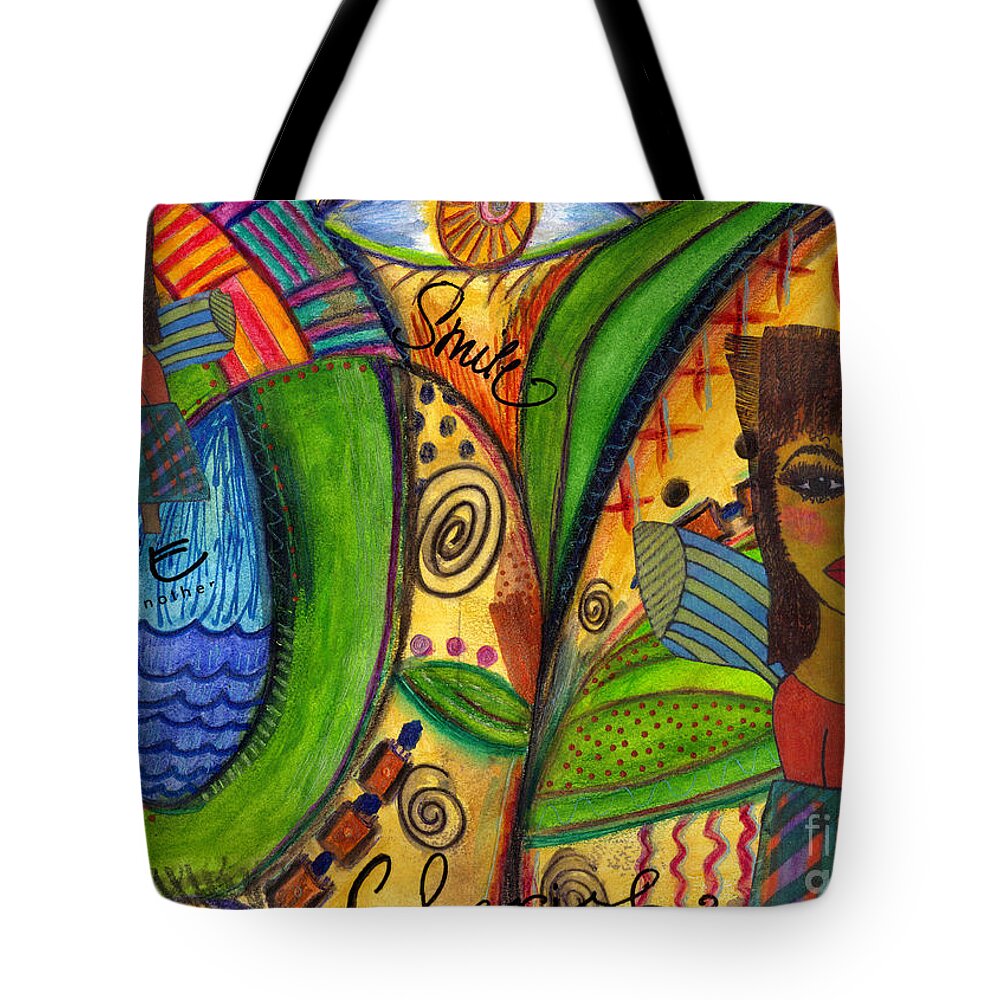 Love Tote Bag featuring the mixed media Love Angels by Angela L Walker