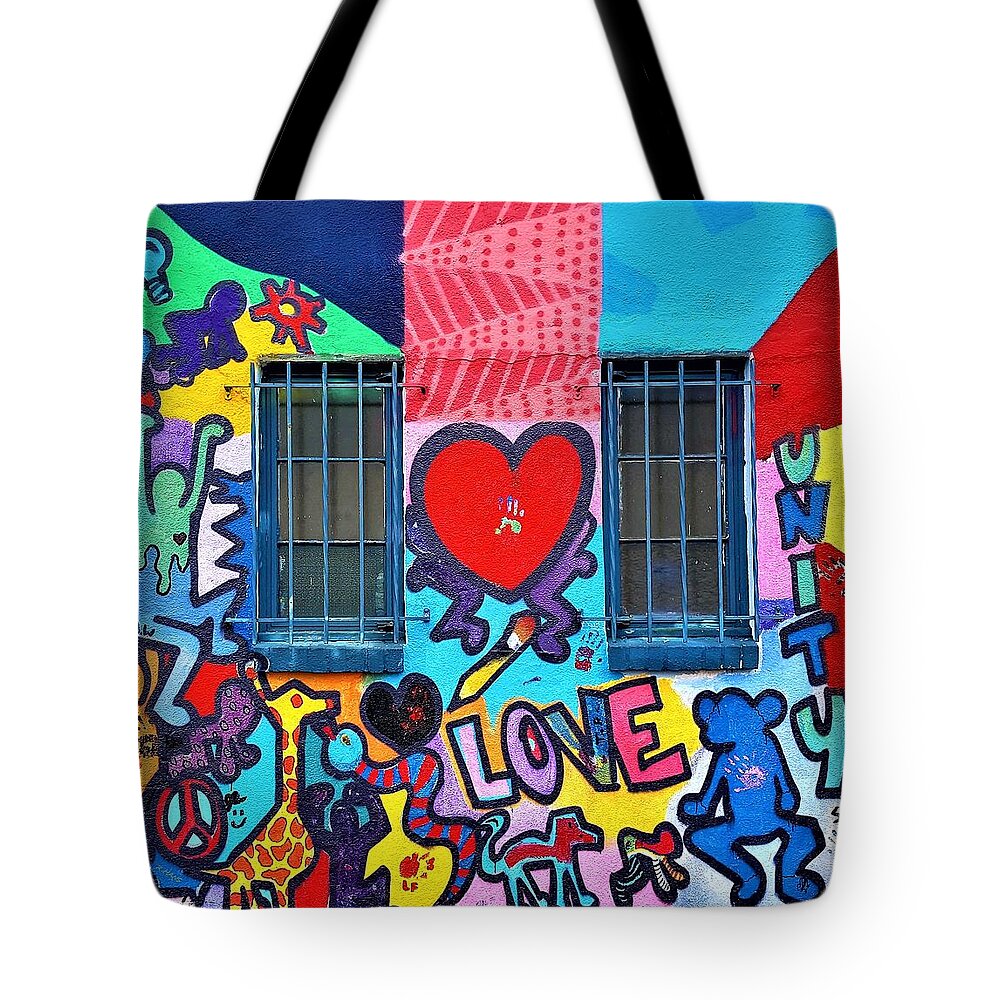 Murals Tote Bag featuring the photograph Love Haring by Rob Hans