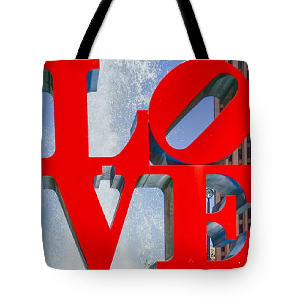 Love Tote Bag featuring the photograph Love in Philadelphia Pa by Bill Cannon