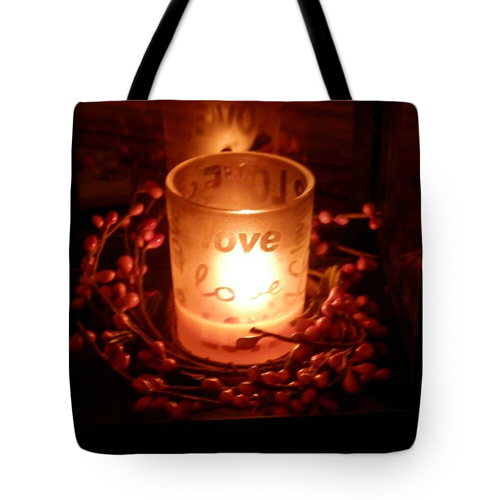 Love Tote Bag featuring the photograph Love's Glow by Deborah Kunesh