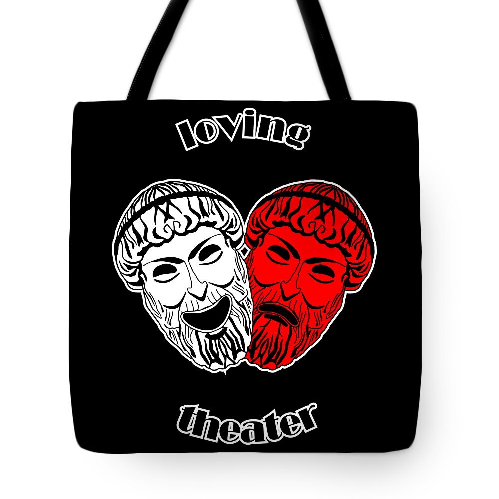 Theater Tote Bag featuring the digital art Loving Theater by Piotr Dulski