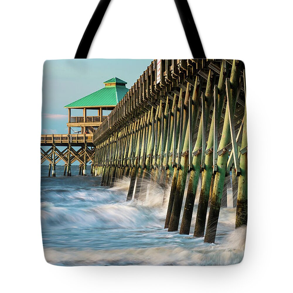 Folly Beach Tote Bag featuring the photograph Low Country Landmark by Walt Baker