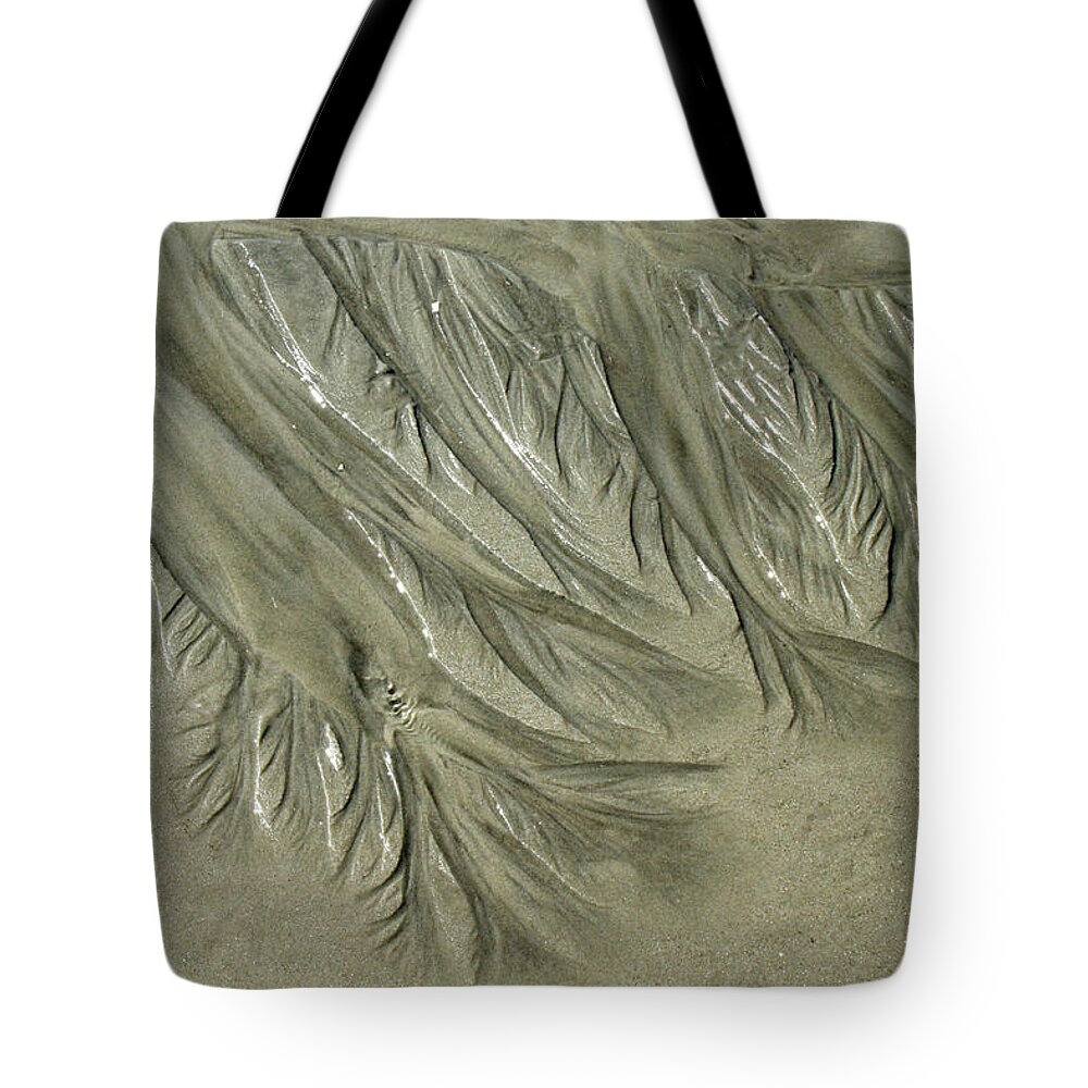 Beach Tote Bag featuring the photograph Low Tide Abstracts IV by Cate Franklyn