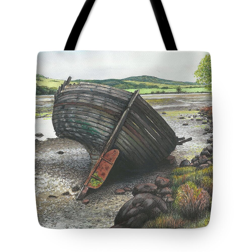 Wales Tote Bag featuring the painting Low Tide by Arthur Barnes