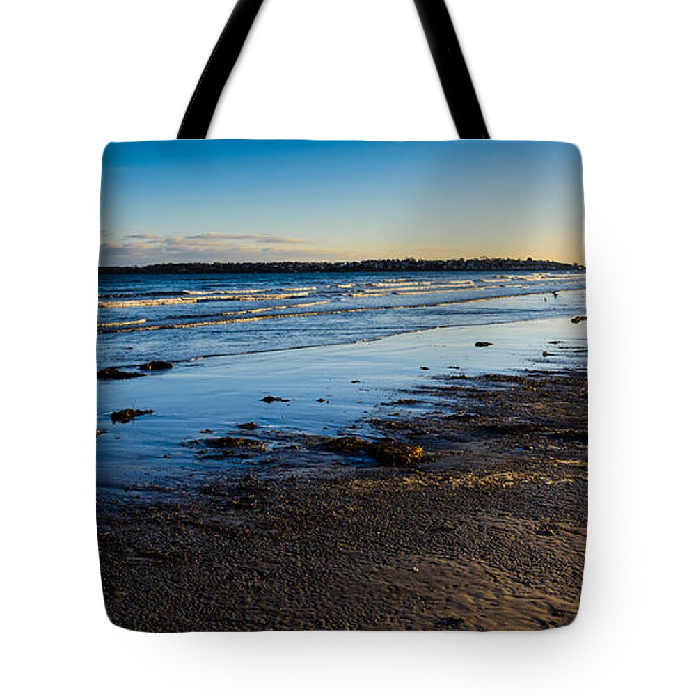 Low Tide Tote Bag featuring the photograph Low Tide in Winter by Robert McKay Jones