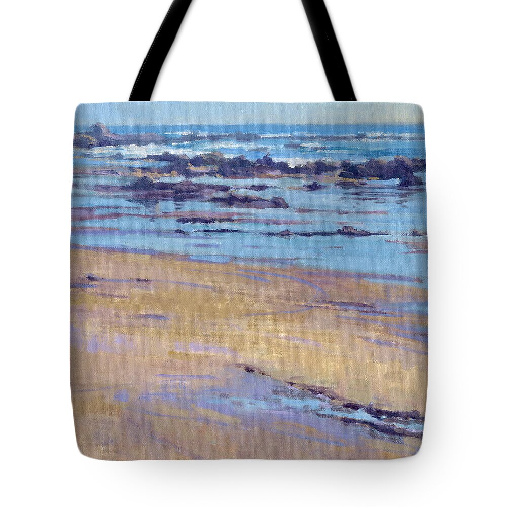 California Tote Bag featuring the painting Low Tide by Konnie Kim