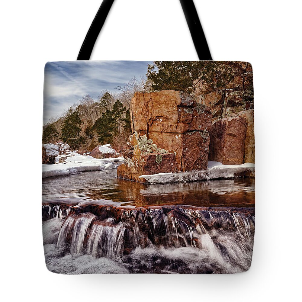 Water Tote Bag featuring the photograph Lower Rock Creek by Robert Charity