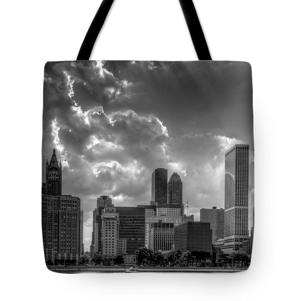 Chicago Tote Bag featuring the photograph Luminous Chicago by John Roach