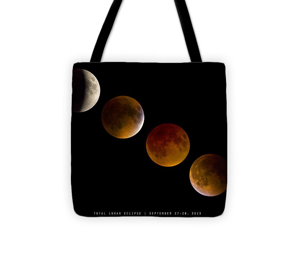 Moon Tote Bag featuring the photograph Lunar Eclipse 2015 by Andy Smetzer