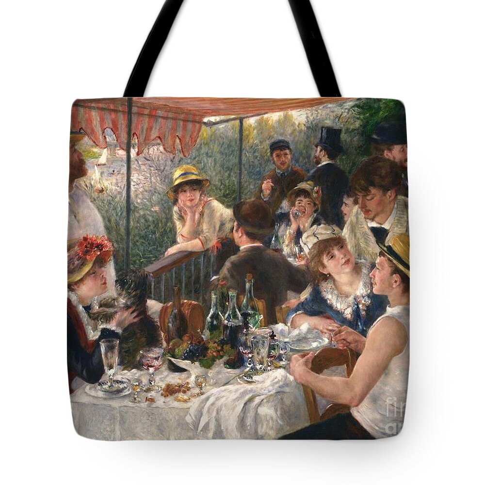 Luncheon Of The Boating Party. People Tote Bag featuring the painting Luncheon of the Boating Party by MotionAge Designs