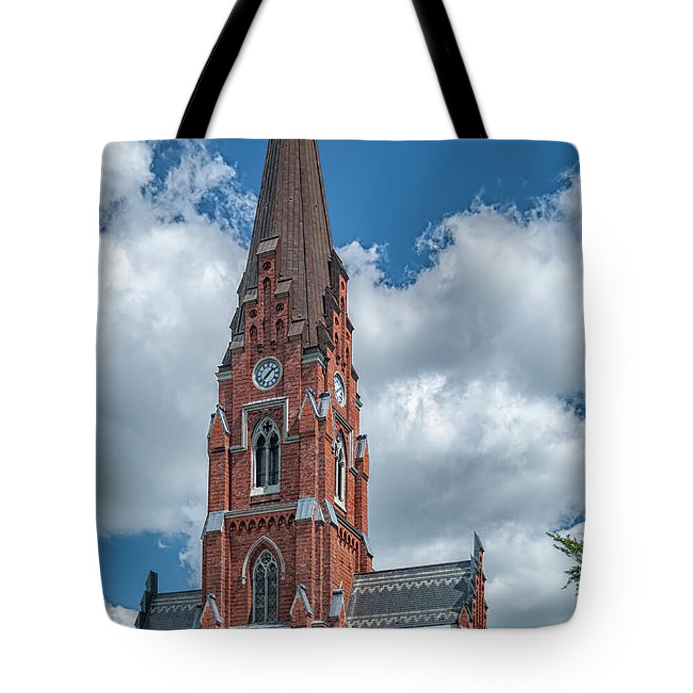 Lund Tote Bag featuring the photograph Lund All Saints Church by Antony McAulay
