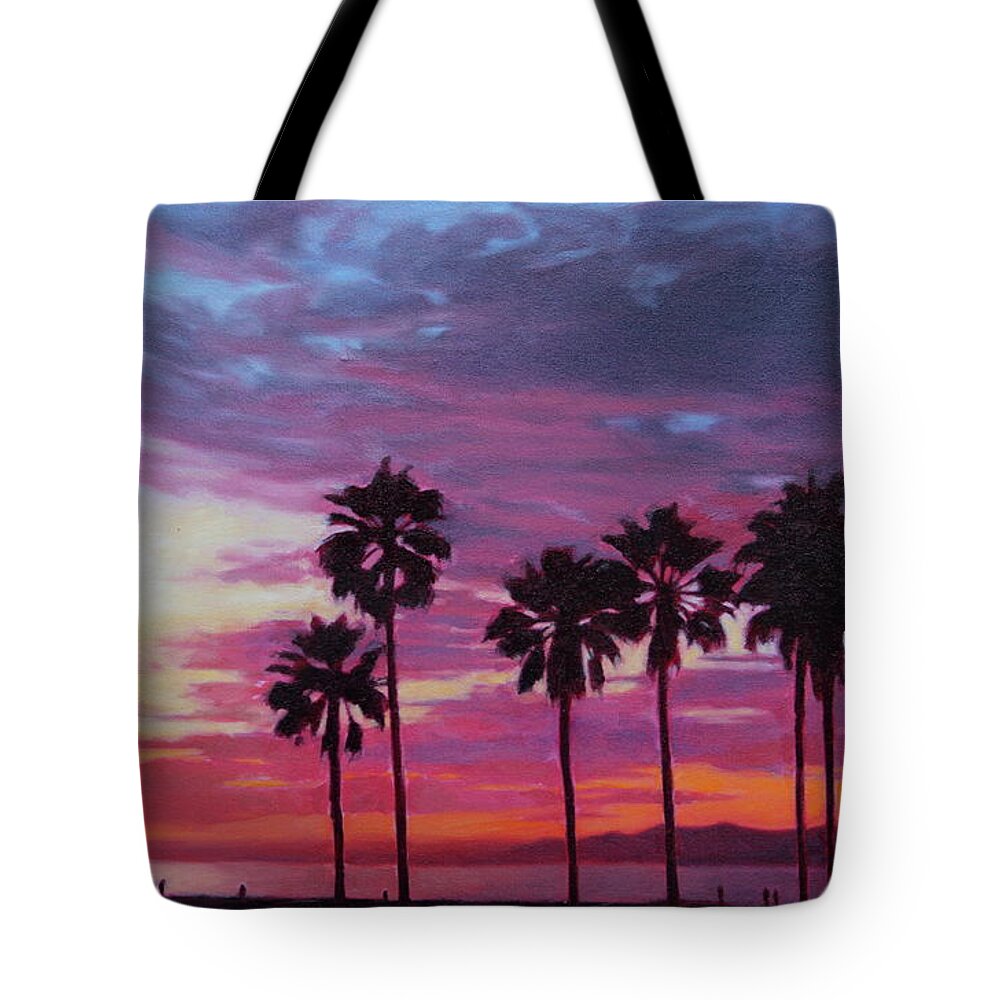 Los Angeles Tote Bag featuring the painting Lush by Andrew Danielsen