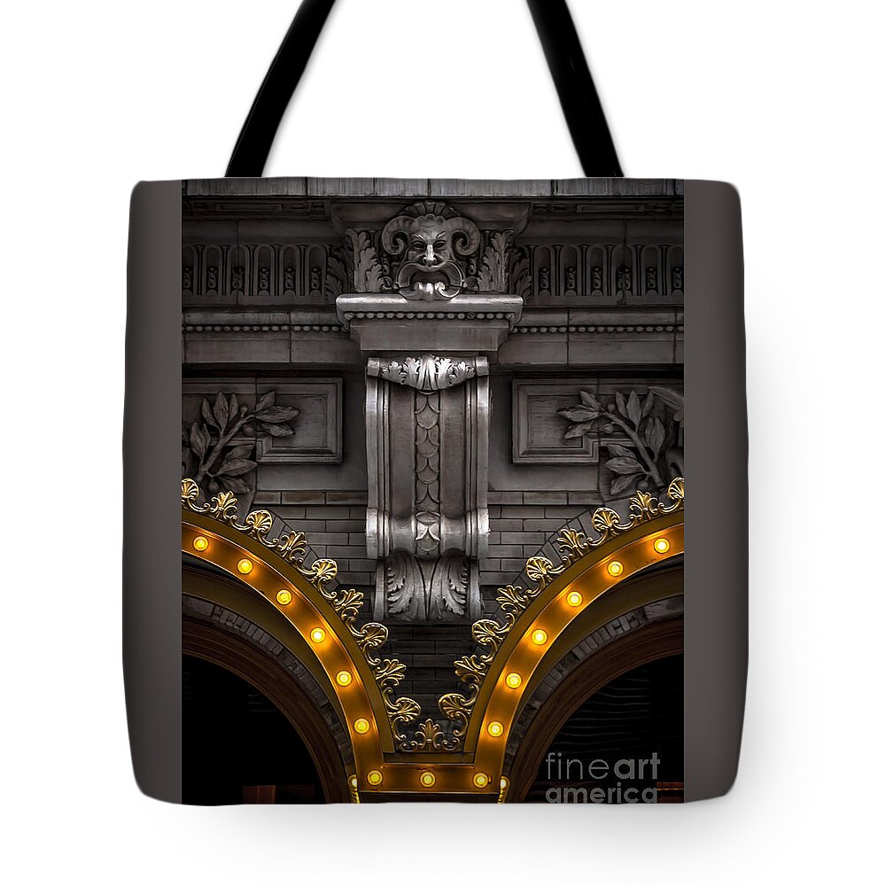 Broadway Tote Bag featuring the photograph Lyric Theatre Detail by James Aiken