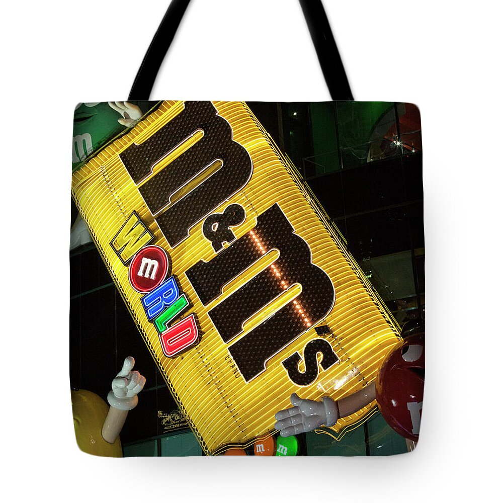 M And M Tote Bag featuring the photograph M and M Sign by Linda Phelps