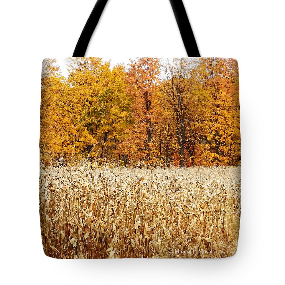 Harvest Tote Bag featuring the photograph M Landscapes Fall Collection No. LF62 by Monica C Stovall