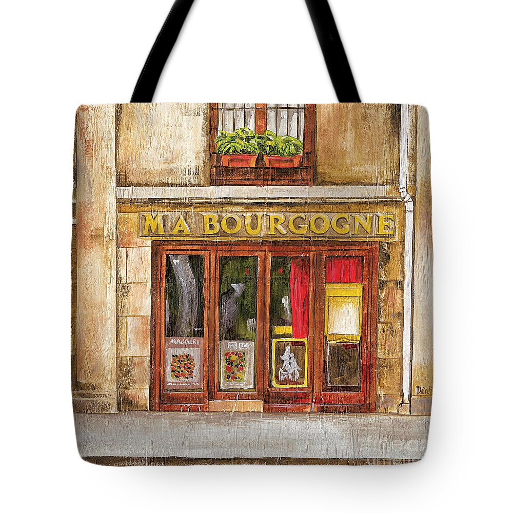 French Tote Bag featuring the painting Ma Bourgogne by Debbie DeWitt