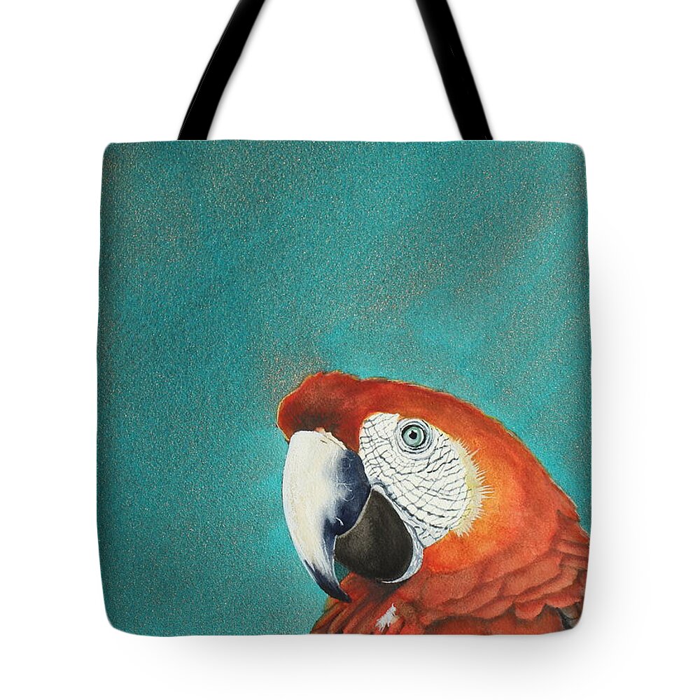 Bird Tote Bag featuring the painting Mac II Watercolor by Kimberly Walker