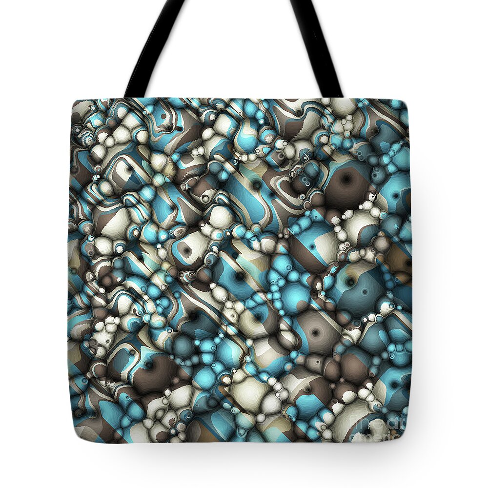 Chaos Tote Bag featuring the digital art Macro Shapes Abstract by Phil Perkins