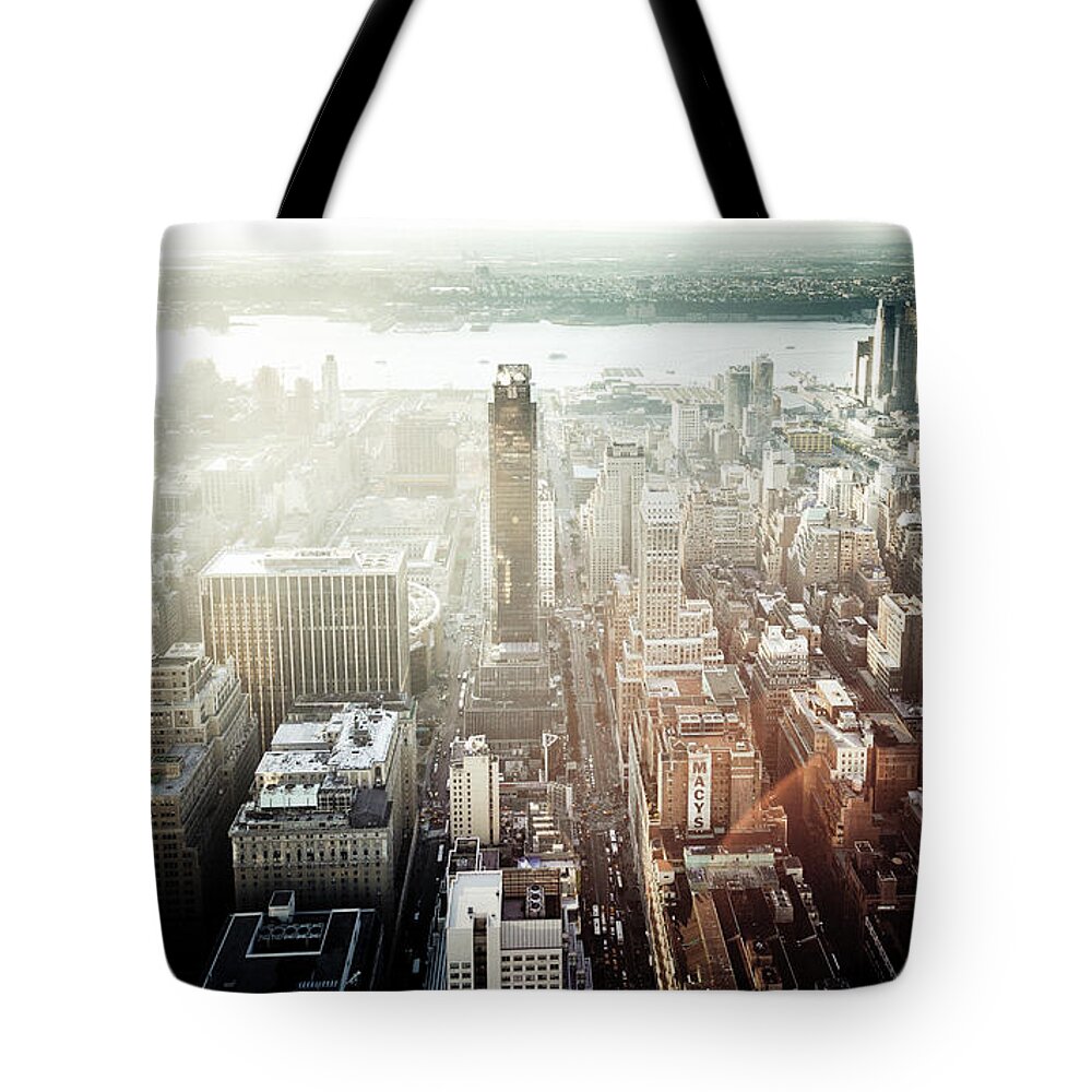 Macy's Tote Bag featuring the photograph Sunset At Macy's by RicharD Murphy