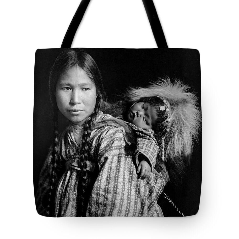 Madonna Of The North Tote Bag featuring the painting Madonna of the North by Celestial Images